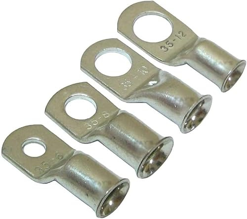 UKCable-Ties Copper Tube Terminals 5Pack Various Sizes Lug Battery Starter Cable Welding Crimp Terminal Ring (35mm x 8mm)
