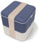 monbento - Fiambrera Lunch Box MB Natural Made in France - Grande Bento Box con 2 Compartimientos Herméticos - Caja Bento Trabajo/Escuela - sin BPA - Segura y Duradera - Azul