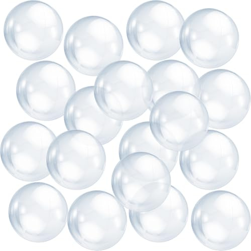 Zhanmai 6 Pieces Inflatable Clear Beach Ball 16 Inch Clear Pool Floating Ball Balloons for Under The Sea Party Decoration DIY Bubble Summer Beach Swimming Pool Hawaii Luau Party Favor