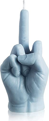 CTTPEG Mittelfinger-Kerze, Handgeste, Kerze, Mittelfinger, Raumdekoration, lustige, handgeformte Kerzen, natürliches veganes Sojawachs, flippige Kerzen für Schlafzimmer, Geburtstagsgeschenke, Blau