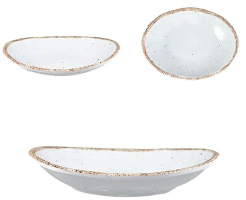 ARCA, Piatto Fondo Ovale in Melamina, Per la Tua Tavola, Colore Bianco, Collezione Tierra, 23x17x4 cm