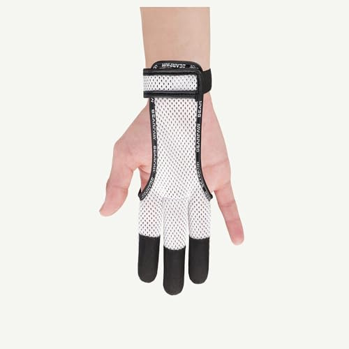BEARPAW PRODUCTS Schießhandschuh Summer 3 Finger – Leichter Archery Bogenschießen Handschuh mit Mesh, atmungsaktiv & robust, für Recurve & Langbogen, präzise Schusskontrolle
