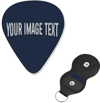 Personalisierter Gitarrenplektrum-Design Gestalten Sie Ihren eigenen Text für Bass-, E-Gitarre, Akustikgitarren 0,96mm/0,038inch