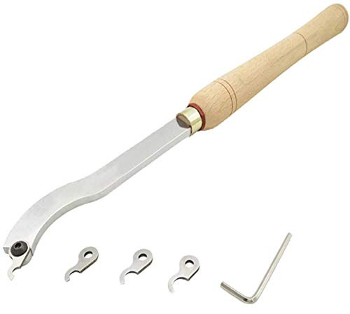 Bois, outil de séparation avec manche en bois, ensemble de ciseaux de tour à bois avec 3 types d'extrémités pour la fabrication de bracelets, d'anneaux, d'anneaux de rideaux et de roues