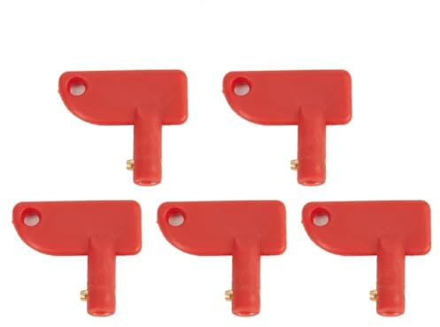 WANZHI [Replacement] 5X Auto-Ersatzschlüssel for Batterie-Trennschalter Power Kill Cut Off Batterie Haupt-Kill-Schalter Rotary Power On/Off for Marine Truck
