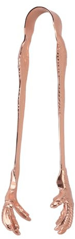 Pince à Glace Griffe pour Glaçons et Cubes de Sucre, Acier Inoxydable de qualité Supérieure, Polie à la Main, Facile à Utiliser, Pratique à Ranger (Placage de cuivre)