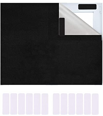 Película de oscurecimiento de ventana - Tela Oxford 3 x 1,45 m Cubierta de ventana - Recortable | Cubierta de ventana extraíble, bloqueo de luz, para hostal, dormitorio, empresa, hogar, hotel