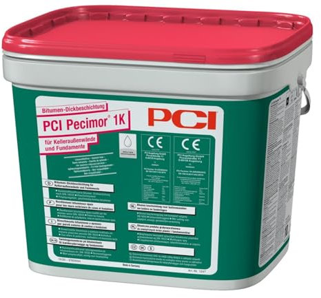 PCI Pecimor 1K 10 L Bitumen-Dickbeschichtung für Kelleraußenwände und Fundamente Sika