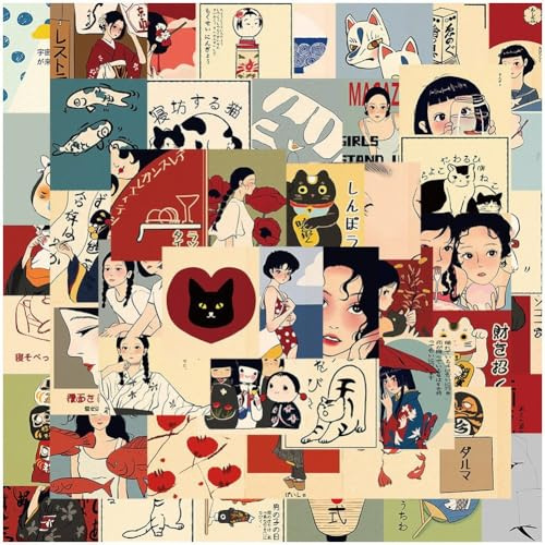 Keuyeo 50pcs Japanese Cartoon Anime Stickers Waterproof Vinyl Stickers Water Bottle Laptop Suitcase Luggage Skateboard Decoration