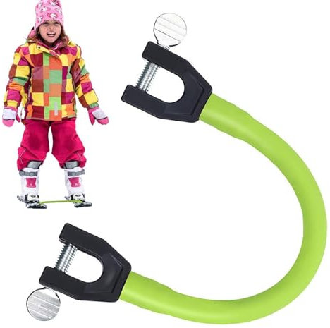 Skidträningshjälp skidspetsar – 2 stycken skidspetskopplingar för barn | Skiboardanslutning | bärbar skidträningshjälp snowboardtillbehör för barn, nybörjare
