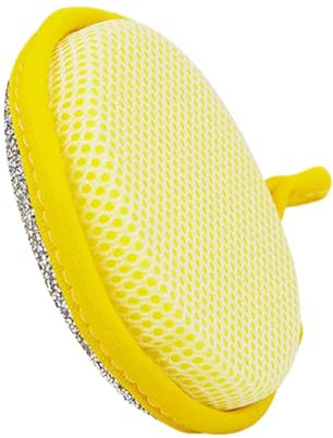 Éponges à vaisselle rondes – Tampons à récurer absorbants double face, anti-rayures, éponge de nettoyage de cuisine, douce et robuste pour assiettes, casseroles et poêles