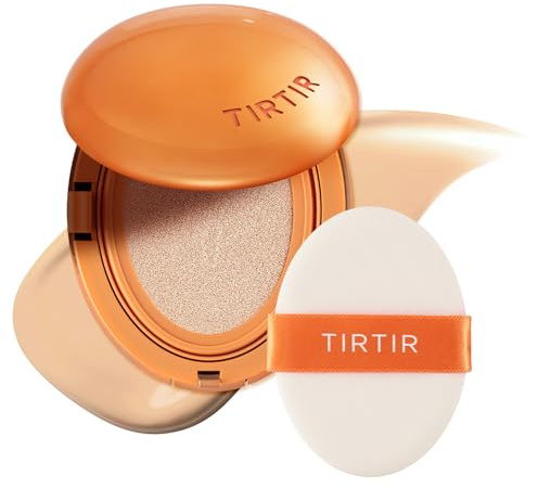 TIRTIR Mask Fit AI Filter BB Cushion Foundation | KI-ähnliches halb-mattes Finish, Mittlere bis Hohe Deckkraft, Koreanisches Make-up Beauty, (0,63 Fl Oz), 21N Ivory