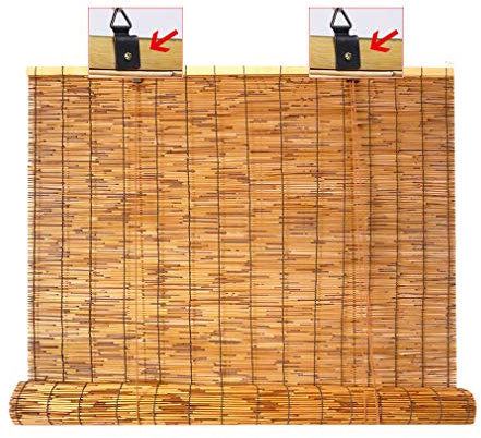 Handgewebter Bambusvorhang für Outdoor/Indoor Sonnenschutz Wasserdicht Atmungsaktiv 50x60cm