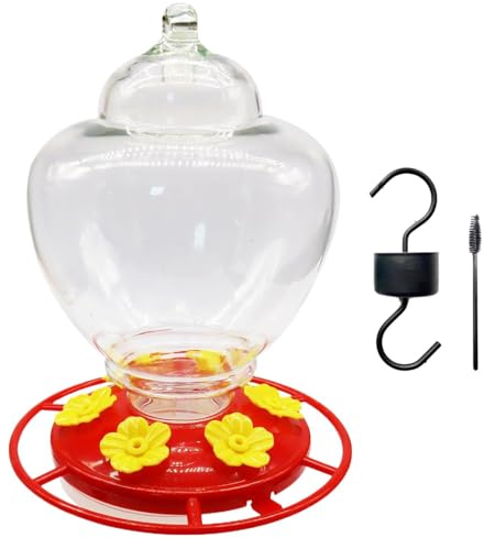 Distributore d'acqua per uccelli, mangiatoia per uccelli da 1134 g, per esterni, a prova di perdite, con gancio, resistente a formiche e api