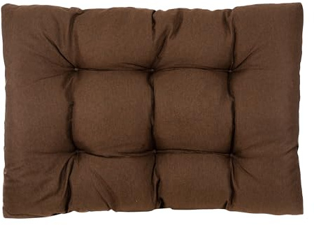 PFM HOME Palettenkissen 120 x 80 cm Outdoor-Kissen für Palettensofa Palettenmöbel Europaletten - Sitzkissen Paletten-Auflagen Gesteppt - Braun