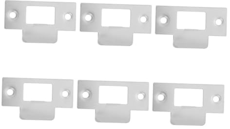 NUOBESTY Piastra Di Battuta Del Catenaccio in Acciaio Resistente Per Porte Antitempesta e Scorrevoli, Compatibile Telaio Regolabile, Set Da 6 Pezzi Per Sicurezza Rinforzata Casa