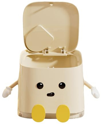 Desktop Garbage Can - Panier de bureau | Avec couvercle mignon de déchets spatiaux résistant aux odeurs pour la salle de bain du salon, les ordures de table
