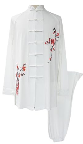 Enigmaire Unisex Kung Fu Uniform Set,Damen Herren Tai Chi Trainingsanzug,Kung Fu Anzug Traditionelle Chinesische,Langlebig,Geeignet FüR Tai-Chi,Qigong,Kampfsport
