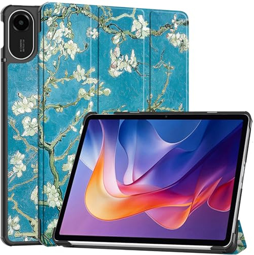 Vakarey per Xiaomi Redmi Pad 2 Cover,Ultra Sottile Intelligente Custodia per Redmi Pad 2 4G 11 Pollici 2025,Fiore