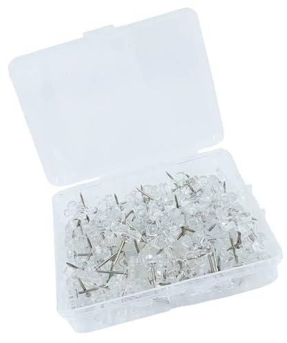 Dekorative Pinnnadeln, 100 Stück, transparenter Blumenkopf-Pinnnadel, Kork, Pinnwand, Reißzwecken für Büro, Pinnwand, Korktafel