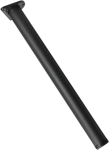 Gambe da tavolo regolabili in acciaio inox da 50 cm, 2 gambe in metallo per mobili da cucina, bar, supporto rotondo in finitura nera, design resistente ed elegante per piani di lavoro