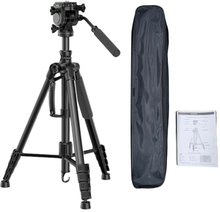 Annadue Trípode de Cámara de Aluminio Convertible a monopié, Trípode Profesional para Cámaras DSLR y Teléfonos Inteligentes, Capacidad de Carga de 4 Kg, Soporte de Fotografía