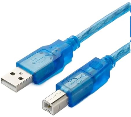 Cable de Impresora USB de 2 m, Puerto Cuadrado, Tipo A a B, Cable USB 2.0, 2 Metros, 0,5 m, 3 m de Longitud, Cables eléctricos(0.5m)