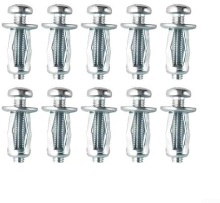 10 anclajes de pared huecos M8 x 30, tacos de cavidad de metal para paneles de yeso y yeso, remaches de tuerca de brida seguros para estantes y armarios, plateado (juego de 8 x 30)