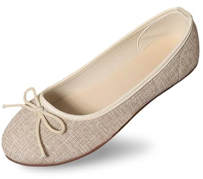 Générique Chaussures Décontractées Femme Noeud Couleur Unie Confortables Enfiler Tendance Printemps Été Souliers Plats Légers Respirants Quotidiens Marche