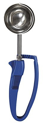 Zeroll Universal Standard Length EZ Disher Food Portion Control Scoop Designed for Right or Left Hand Use Dishwasher Safe NSF Approved, 2 1/4-Inch, Blue