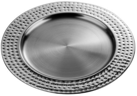 Premier Housewares 507995 Charger Plate - Stainless Steel Silver H1 x W33 x D33cm