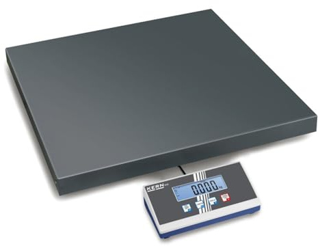 Allround-Plattformwaage [Kern EOE 150K50L] mit Top Preis-Leistungs-Verhältnis, Wägebereich [Max]: 150 kg, Ablesbarkeit [d]: 50 g, Wägeplatte: BxTxH 505x505x65 mm (Metall lackiert)