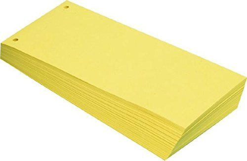 TEXTIMO Trennstreifen Gelb (1000 Stk., 10,5 x 24 cm quer, A5, 2 Löcher, Karton, 180 g/m2)