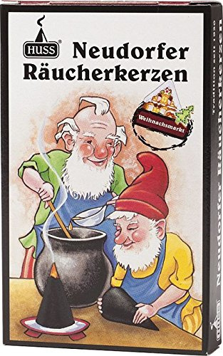 Huss Weihnachtsmarkt Räucherkegel Neudorfer Räucherkerzen aus dem Erzgebirge - 24 Stück - Weihnachtsduft - Erzeugt eine festliche Stimmung
