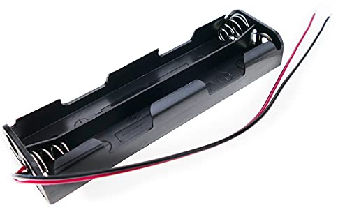 BeMatik - Porte-Piles allongé pour 4 Piles LR6 AA 1,5 V