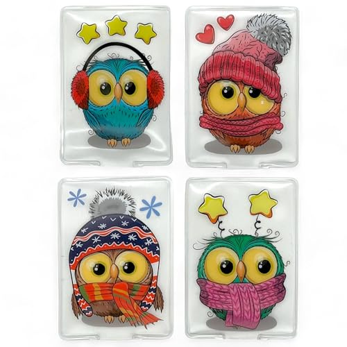 MIJOMA 4er Set Handwärmer Set, Wiederverwendbare Taschenwärmer mit Klickfunktion, sofort einsatzbereit, für Winter, Outdoor, Geschenke, Wichteln