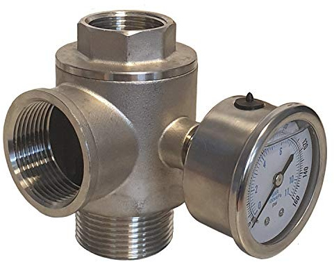 FUR INVERTER PUMPENSTEUERUNG 5 Wege Adapter mit integriertem Rückschlagventil, INVERTER PUMPE DRUCKSCHALTER Druckwächter Durchflusswächter (Set 5 Wege Adapter 2 Zoll)