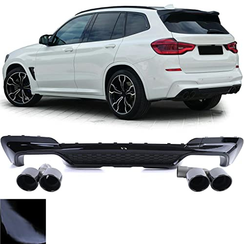 Heckdiffusor Performance Glanz mit Endrohre Schwarz passend für BMW X3 G01