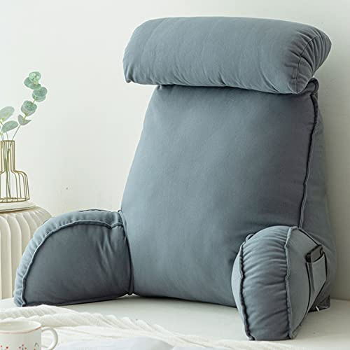 FEAW Komfortables Lesekissen Rückenkissen,Bettruhe Kissen Mit Armlehne,mit Nackenkissen und Einstecktasche,für Lesen,Arbeiten,und Spielen auf dem Bett ​Couch
