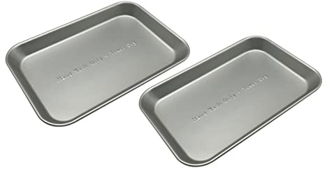 JDS Toy Store 2-Pack Premium Aluminum Baking Tray For Easy Bake Over, Measures 6 x 4 x 0.5