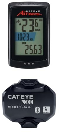 CatEye Air GPS mit Trittfrequenzsensor: GPS-fähig mit Trittfrequenzverfolgung für umfassende Daten, schwarz