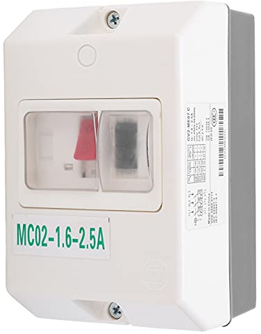 Wakects Disjoncteur de Moteur, MC02-1.6-2.5A 50/60Hz Commutateur de Protection de Moteur Contrôleur de Circuit étanche IP55 Mini Disjoncteur Isolateur pour Contrôler la Surcharge