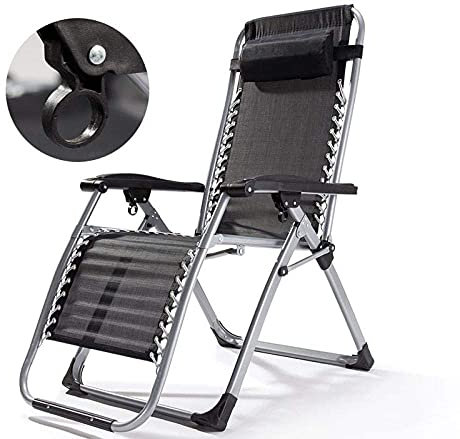 ANIFM Multi-Positions-Liege, Büro-Lounge-Stuhl, klappbare Rückhand im Körper liegend, Freizeit-Strandstuhl, Kopfstütze, Belastung 150 kg – 1 kleine Überraschung Comfortable Anniversary