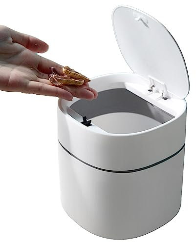 Onlynery Bureau | avec Couvercle Petite Salle Bain | Petite Poubelle, poubelles comptoir, Poubelle pour Table vanité Bureau