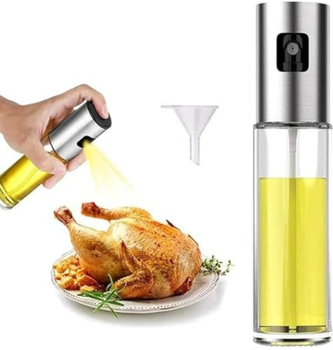 VINPAM Öl Sprühflasche für Heißluftfritteuse - Praktischer Ölsprüher für Speiseöl und Olivenöl Spray,sprühflasche öl Sehr geeignet für Grill (2pcs)