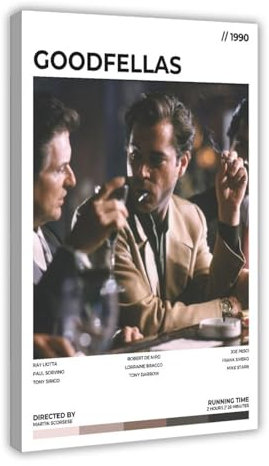 Goodfellas – Filmposter auf Leinwand, Schlafzimmer, Dekoration, Sport, Landschaft, Büro, Raumdekoration, Geschenk, Rahmen-Stil, 20 x 30 cm