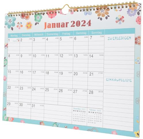 NUOBESTY Deutscher Feiertags-wandkalender Mit Spiralbindung Praktischer Terminplaner Für Zuhause Und Büro Einfach Aufzuhängen Nutzen Inklusive Deutscher Feiertage