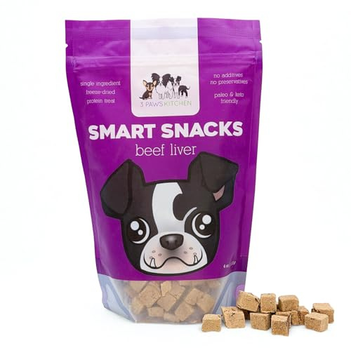 Freeze Dried Beef Liver Treats for Dogs - Healthy, High Protein Dog Snacks - Single Ingredient Liver Treats for Training & Rewards - Made in USA - Premium Freeze Dried Dog Treats