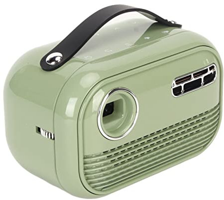 RajoNN Proyector portátil, Compatible con batería de 5000 mAh 5G WiFi Resolución 854x480 100‑240V Proyector DLP portátil 3D para Oficina (Verde)