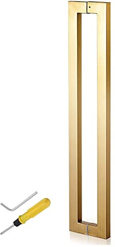 SORVA Ensemble de poignées de porte en verre modernes, poignée de porte moderne double face en acier inoxydable brossé robuste, poignée de porte de grange coulissante, pour portes en acier, en alu